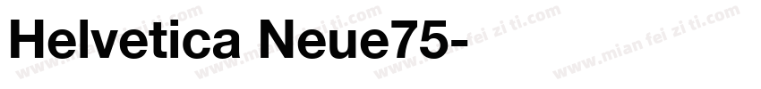 Helvetica Neue75字体转换